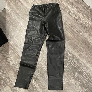 Wilfred Free Black Faux Leather Pants